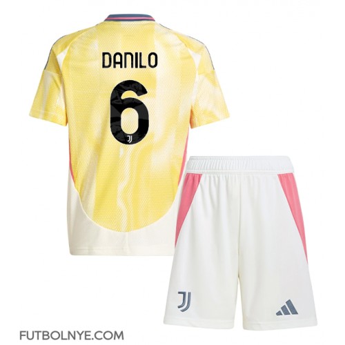 Camiseta Juventus Danilo Luiz #6 Visitante Equipación para niños 2024-25 manga corta (+ pantalones cortos)